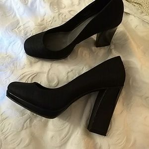 Black platform heels